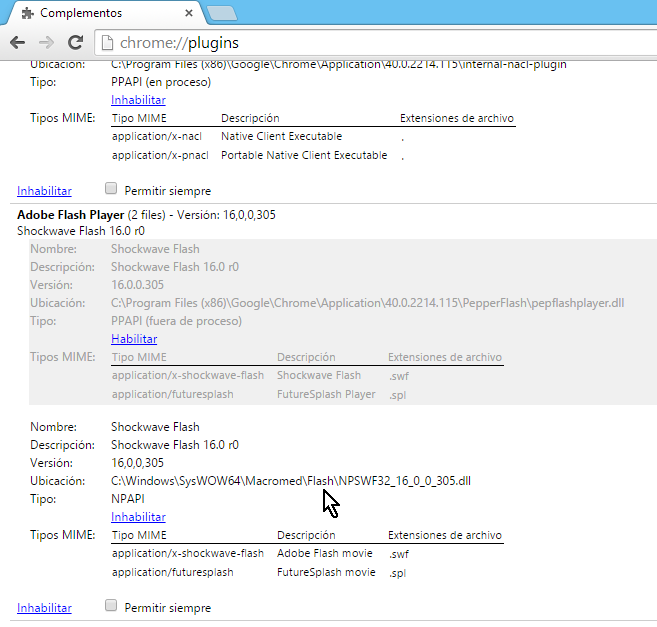 Cómo remover el URL de un video en Google Chrome - Versión correcta habilitada