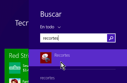 Accesorio de Windows llamado Recortes en varias formas de cómo capturar la pantalla completa