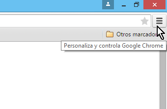 Botón para personalizar Chrome en cómo configurar Chrome para preguntarme antes de descargar un archivo