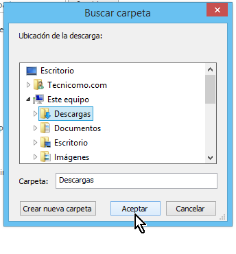 Ventana para buscar carpeta para guardar descargas en cómo configurar Chrome para preguntarme antes de descargar un archivo