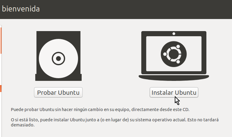 Boton Instalar Ubuntu en cómo crear una máquina virtual de Ubuntu en VirtualBox