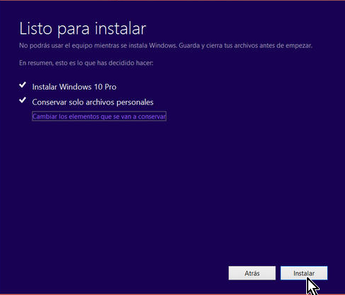Pantalla para instalar Windows 10 en cómo descargar e instalar Windows 10 inmediatamente