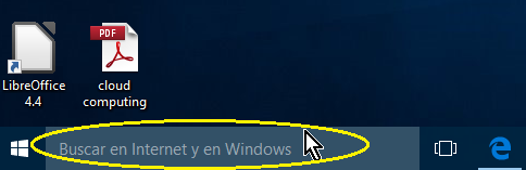 Cuadro de búsqueda en el Escritorios de Windows 10 en cómo ocultar el cuadro de búsqueda en el Escritorio de Windows 10