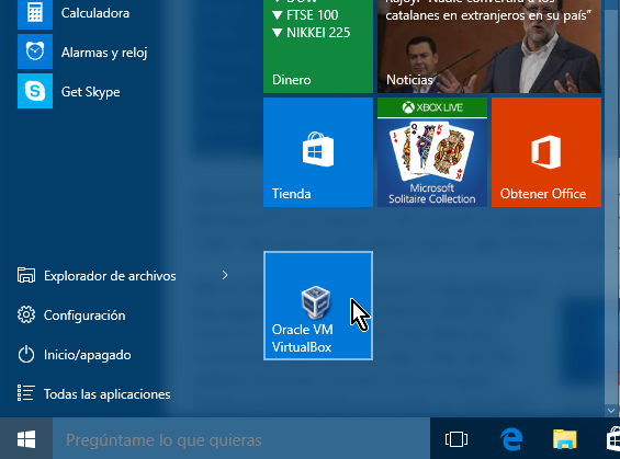 Ejemplo mostrando aplicación frecuente anclada al menú de Inicio en cómo añadir íconos al menú de Inicio de Windows 10