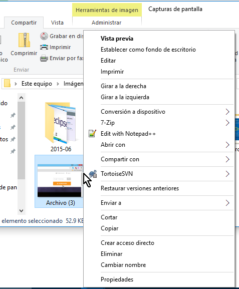 Haz clic derecho sobre cualquier archivo o carpeta de la selección en cómo comprimir archivos en Windows 10 fácilmente