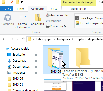 Seleccionar una carpeta en el Explorador de archivos en cómo comprimir archivos en Windows 10 fácilmente