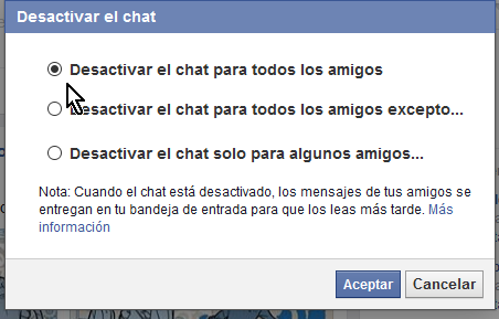 Opción para aparecer desconectado a todos tus amigos de Facebook en cómo ocultar tu estado en línea en Facebook