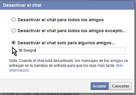 Opción para aparecer desconectado a solo un grupo de amigos y en línea a los demás en cómo ocultar tu estado en línea en Facebook