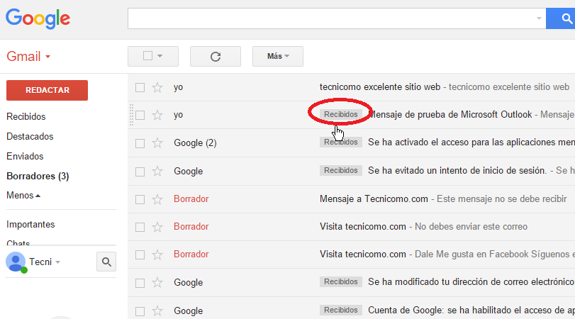 Etiquetas destacadas al mostrar todos los correos en cómo ver todos los mensajes de Gmail