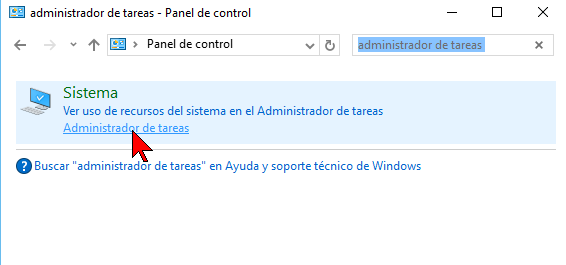 Icono de Sistema en cómo acceder al Administrador de tareas en Windows 10