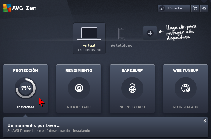 Terminando la instalación del antivirus en cómo descargar e instalar AVG Antivirus Protection Pro