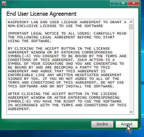 Licencia de uso en cómo descargar y usar Kaspersky Virus Removal Tool