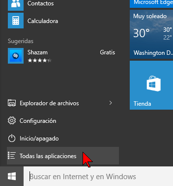 Opción Todas las aplicaciones en cómo desinstalar AVG Antivirus Protection Pro