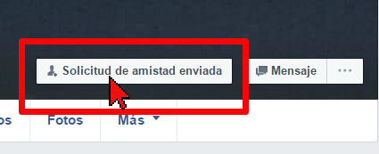 Estado Solicitud de amistad enviada en cómo desbloquear a un amigo en Facebook