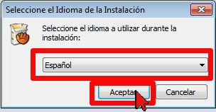Selecciona el idioma Español en cómo usar aTube Catcher para descargar la música de un video de YouTube