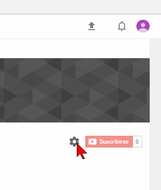 Botón de Configuración de YouTube en cómo deshabilitar los comentarios en tus videos de YouTube
