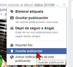 Guardar publicación en cómo usar "Un día como hoy" de Facebook para borrar tu pasado