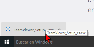 Archivo descargado en cómo descargar e instalar TeamViewer en español