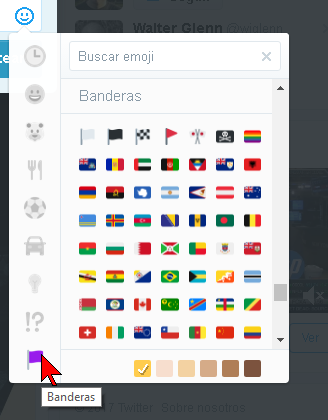 Caritas de Twitter de Banderas