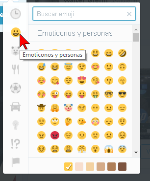 Caritas de Twitter de Emoticones y personas
