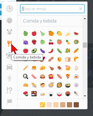 Caritas de Twitter de Comida y bebida