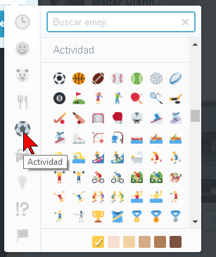 Caritas de Twitter de Actividad