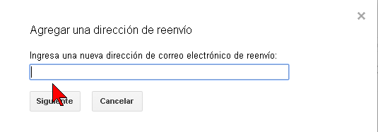 Agregando la dirección de correo electrónico de reenvío de Gmail