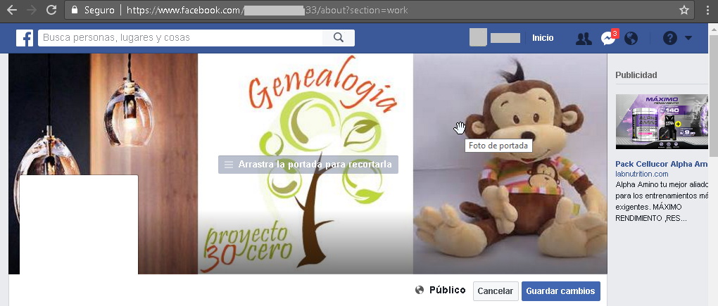 Ejemplo de una foto de portada de Facebook en el tamañol ideal