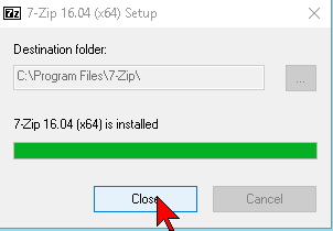 Instalación de 7-zip finalizada en cómo descargar e instalar 7-zip en español