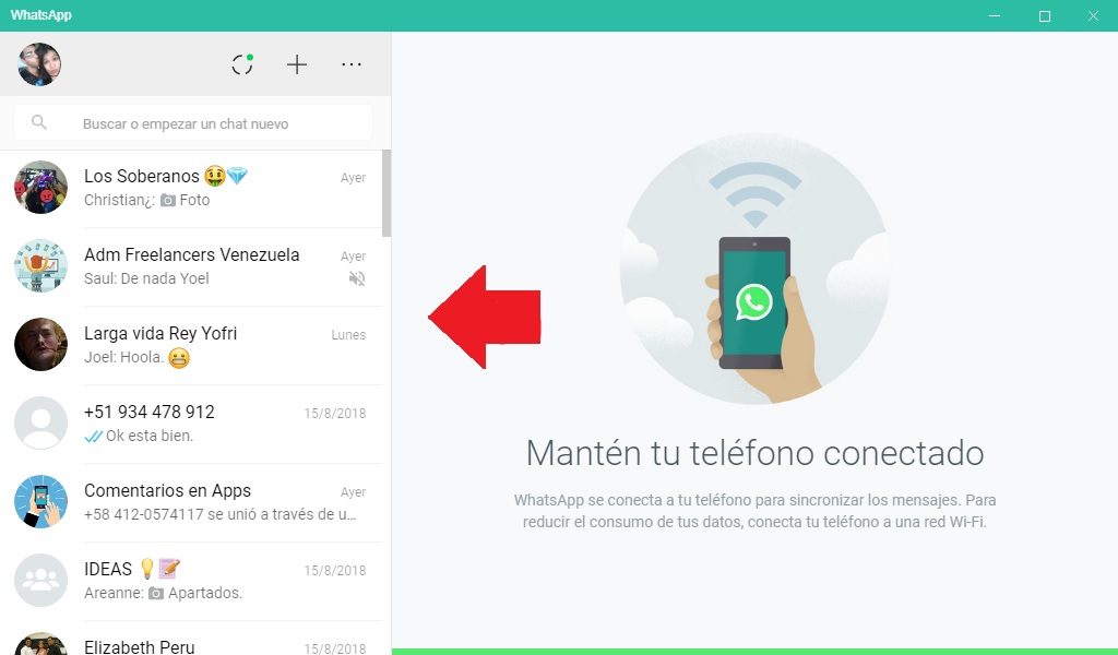 WhatsApp sincronizado en tu PC