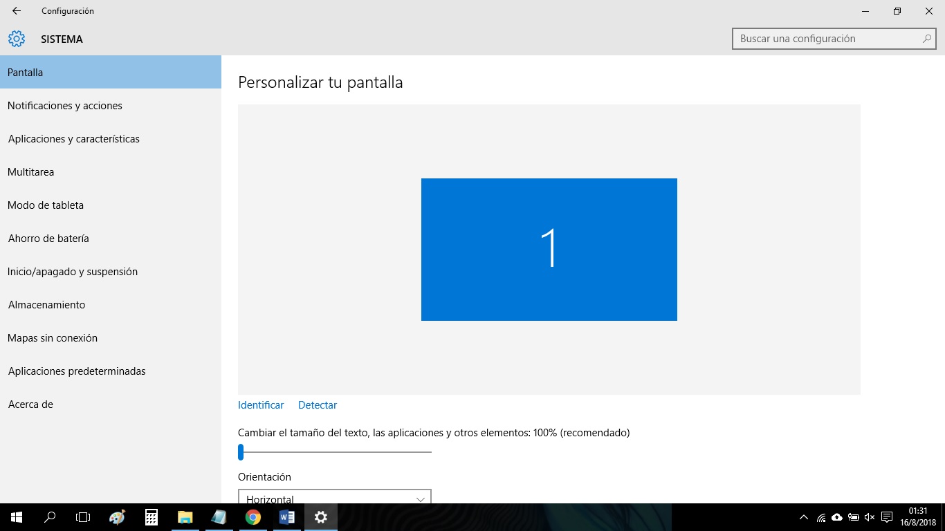 Personalizando la pantalla en en cómo deshabilitar la rotación automática de la pantalla en Windows 10