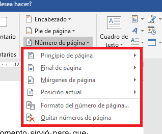 Alternativas para agregar un pie de página en Word