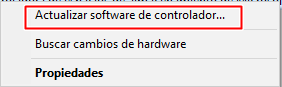 Actualiza software de controlador de la impresora en cuestión, en el administrador de dispositivos de Windows 10