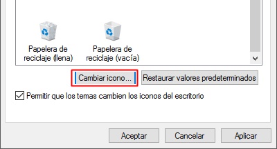 Cambiar iconos