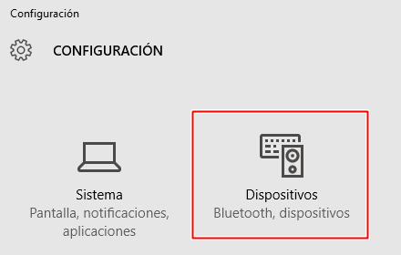 Seleccionar dispositivos en configuraciones de Windows