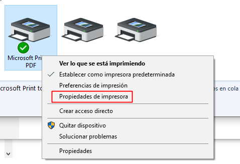 Entrar a propiedades de impresora en cómo imprimir una página de prueba de tu impresora con Windows 10