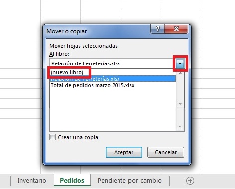 opción de nuevo libro