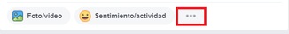 Icono de tres puntos en Facebook