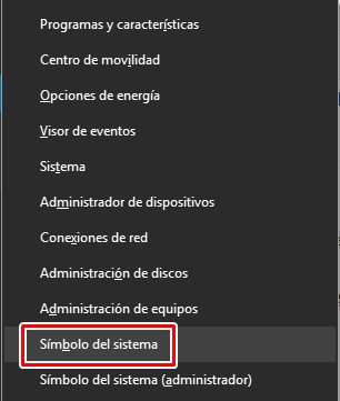 accede a símbolo del sistema en cómo acceder al registro de Windows 10