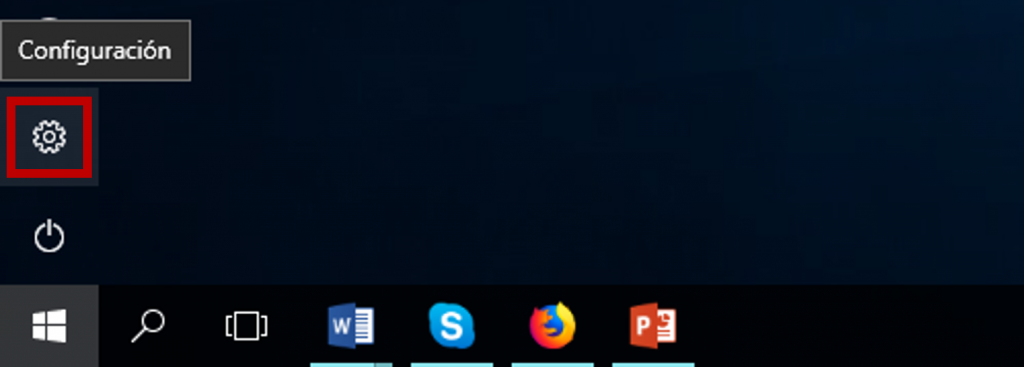Acceder a las configuraciones de Windows 10