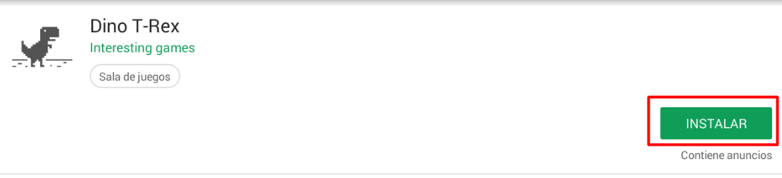 Toca instalar para descargar el videojuego a tu Android desde Google Play