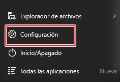 Ve a configuraciones de Windows 10
