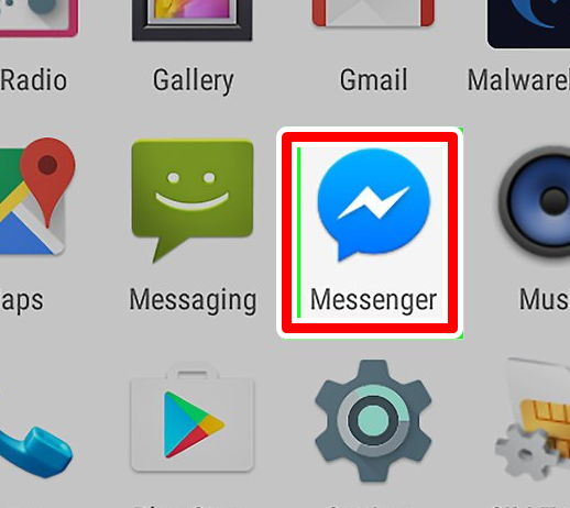 Abriendo la app en cómo eliminar una conversación completa de Messenger de Facebook