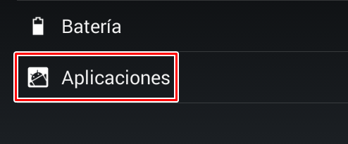 Selecciona la opción aplicaciones en la configuración de tu móvil Android