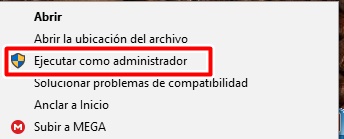 Abrir un programa como administrador en Windows 10