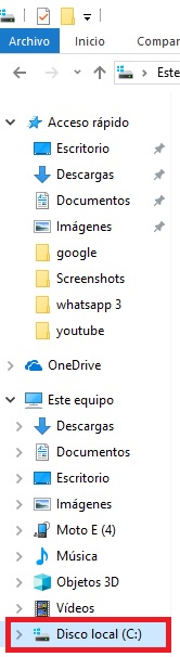 Abrir ruta del Disco Local en Windows 10 en cómo bloquear el acceso a paginas web en Windows 10