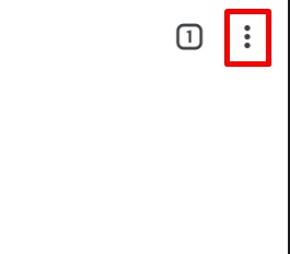 Toca los tres puntos verticales del menú de google chrome para android