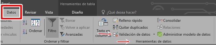 Valida los datos en Excel