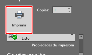 Selecciona imprimir en Power Point