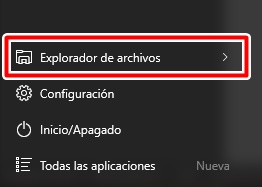Abre el explorador de archivos de Windows 10